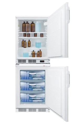 Accucold FF7LW-VT65MLSTACKPRO 24" Wide All-Refrigerator/All-Freezer Combination, 8.7 cu.ft., Stacked Design