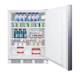 Accucold FF7LWBIIFADA 24" Wide Built-In All-Refrigerator, ADA Compliant, 5.5 cu.ft. (Panel Not Included), Commercially Approved