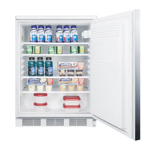 AccucoldFF7LWBISSHH 24" Wide Built-In All-Refrigerator with Stainless Steel Wrapped Door and Horizontal Handle, 5.5 cu.ft.