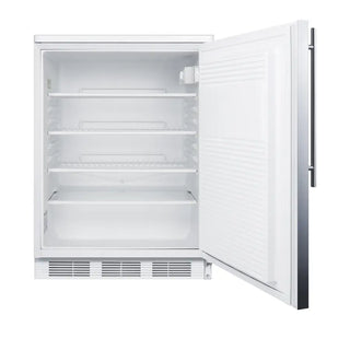 Accucold FF7LWBISSHV 24" Wide Built-In All-Refrigerator with Stainless Steel Wrapped Door and Vertical Handle, 5.5 cu.ft.
