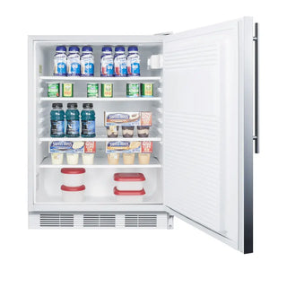 Accucold FF7LWBISSHVADA 24" Wide ADA Height Built-In All-Refrigerator with Stainless Steel Wrapped Door, 5.5 cu.ft.