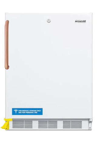 Accucold FF7LWBITBCSTOADA 24" Wide ADA Height Built-In All-Refrigerator with Antimicrobial Pure Copper Handle, 5.5 cu.ft.