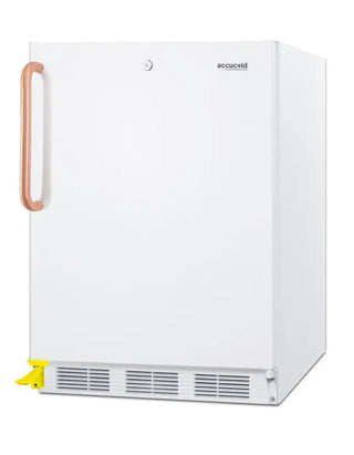 Accucold FF7LWBITBCSTOADA 24" Wide ADA Height Built-In All-Refrigerator with Antimicrobial Pure Copper Handle, 5.5 cu.ft.