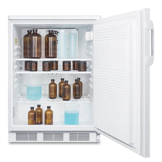 Accucold FF7LWGPC 24" Wide Counter-Height Commercial All-Refrigerator with Lock NSF-7, White Cabinet, 5.5 cu.ft. 
