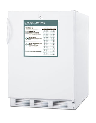 Accucold FF7LWGPCADA 24" Wide ADA Compliant Commercial All-Refrigerator with Lock NSF-7, 5.5 cu.ft.