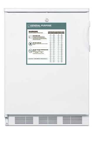 Accucold FF7LWGPCLHD 24" Wide Counter-Height Commercial All-Refrigerator Left-Hand Door with Lock NSF-7, 5.5 cu.ft.