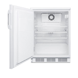 Accucold FF7LWGPCLHD 24" Wide Counter-Height Commercial All-Refrigerator Left-Hand Door with Lock NSF-7, 5.5 cu.ft.