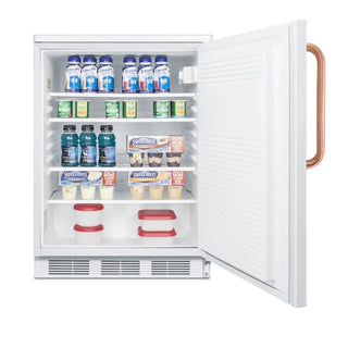 Accucold FF7LWTBC 24" Wide All-Refrigerator with Antimicrobial Pure Copper Handle, 5.5 cu.ft.
