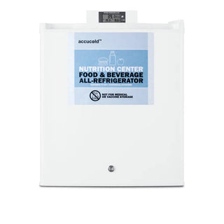 Accucold FFAR25L7NZ Compact 17" All-Refrigerator Nutrition Center Series with NIST Calibrated Thermometer, 1.7 cu.ft.