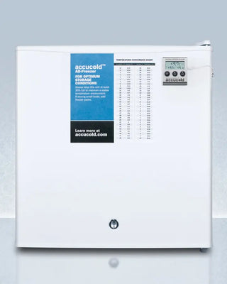 Accucold FS24LMED 24" Wide Compact All-Freezer with High/Low Temperature Alarm, 1.4 cu.ft.