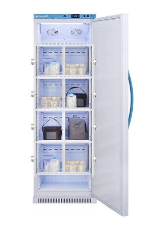 Accucold MLRS15MCLK 24" MOMCUBE Breast Milk Refrigerator, 15 Cu. Ft., 8 Lockers