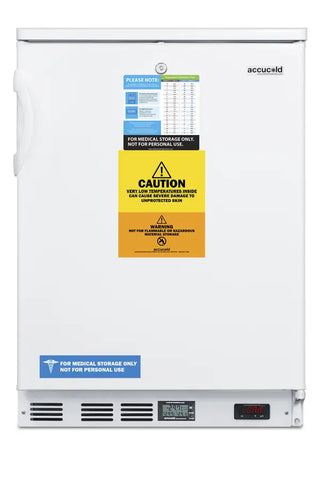Accucold VT65 24" Wide Built-In All-Freezer, -30°C Capable with NIST Calibrated Alarm, 3.5 cu.ft.