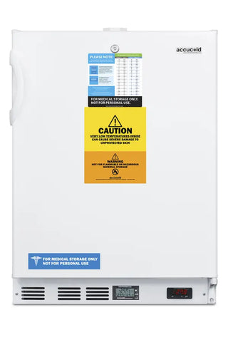 Accucold VT65ADA 24" Wide Built-In All-Freezer ADA Compliant, -30°C Capable with NIST Calibrated Alarm, 3.5 cu.ft.