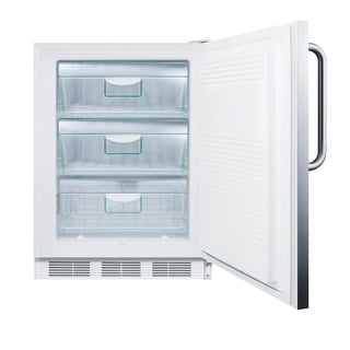Accucold VT65MLCSS 24" Wide Built-In All-Freezer with Stainless Steel Exterior, -25°C Capable, 3.5 cu.ft.
