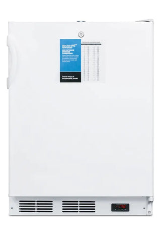 Accucold VT65MLPROADA 24" Wide All-Freezer ADA Compliant with Factory-Installed Probe Hole, -25°C Capable, 3.2 cu.ft., White industrial freezer 