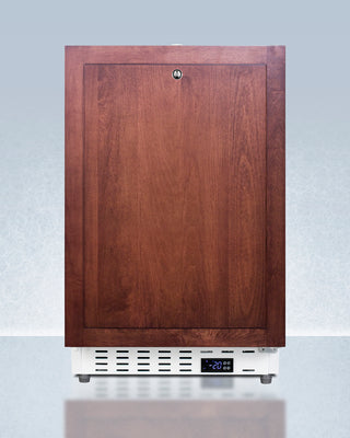 Wooden Accucold ADA305AFIF All-Freezer door with digital display on a light gray background