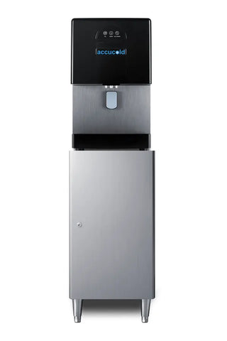 Accucold AIWDCAB1 Cabinet Stand for Select Ice/Water Dispensers, Stainless Look Storage Base for AIWD160 and AIWD220 Units