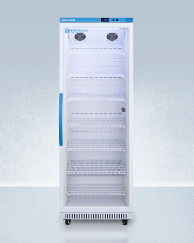 Accucold ARG18PV Upright Vaccine Refrigerator, 18 Cu.Ft., Single Glass Door, +2 to +8ºC, CDC/VFC Compliant