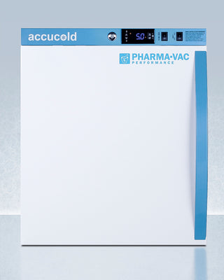 Accucold ARS2PVLHD  vaccine refrigerator with digital display on a gray background 