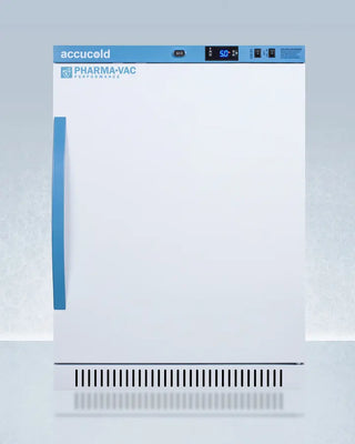 Accucold Pharma-Vac ARS6PV Vaccine Refrigerator on a light blue background