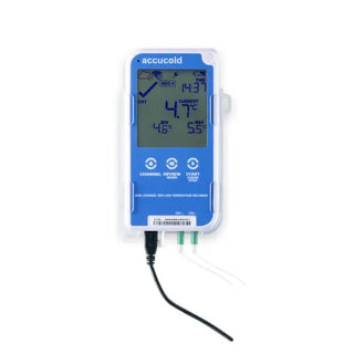 Accucold DL22BWIFIKIT WiFi Enabled Dual Channel Digital Data Logger (DDL), Large Storage Capacity