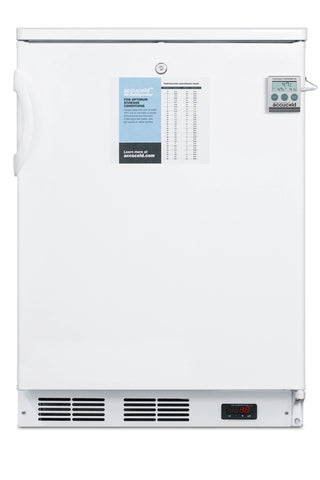 Accucold FF6LWBIPLUS2 24" Wide Built-In All-Refrigerator with NIST Calibrated Thermometer, 5.5 cu.ft.