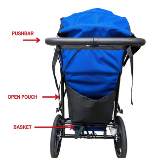 Adaptive Star Axiom PHOENIX Special Needs Foldable All-Terrain 3 Wheeled Push Chair, Red or Royal Blue