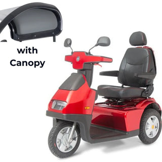 Afikim Afiscooter S3 3-Wheel Heavy-Duty Mobility Scooter, S3 Touring Edition with Hardtop Canopy