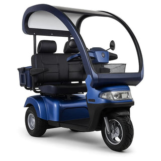 Afikim Afiscooter S3 Series 3-Wheel Heavy-Duty Mobility Scooter, S3 Touring AT Duo 2-Passenger GT Dual Canopy Edition