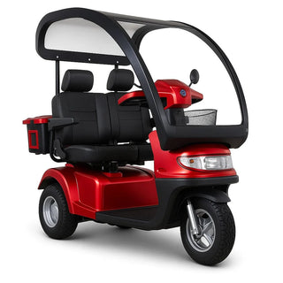 Afikim Afiscooter S3 Series 3-Wheel Heavy-Duty Mobility Scooter, S3 Touring AT Duo 2-Passenger GT Dual Canopy Edition