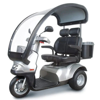Afikim Afiscooter S3 Series 3-Wheel Heavy-Duty Mobility Scooter, S3 Touring AT Duo 2-Passenger GT Dual Canopy Edition