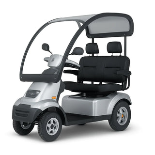 Afikim Afiscooter S4 Series 4-Wheel Heavy-Duty Mobility Scooter, S4 Touring Duo 2-Passenger GT Canopy Edition