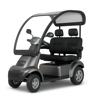 Afikim Afiscooter S4 Series 4-Wheel Heavy-Duty Mobility Scooter, S4 Touring Duo 2-Passenger GT Canopy Edition