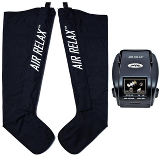 Air Relax Classic AR-2.0 control unit with a pair of leg sleeves
