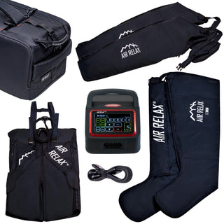 Air Relax Pro AR-4.0 Body Package with control unit, leg sleeves, arm sleeve, shorts and carrying case