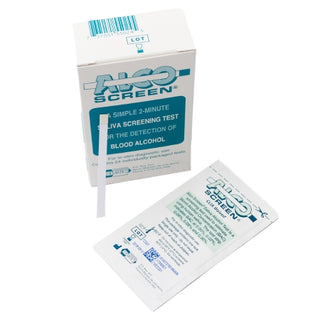 Alco-Screen® 919146_CS  Drugs of Abuse Test Kit Alcohol Screen test kit with a box and stick on a white background