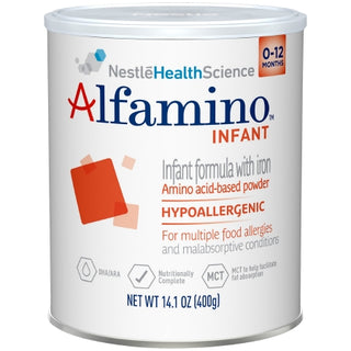 Can of Alfamino® 984025_CS Infant Formula  14.1 oz. Can Powder on a white background