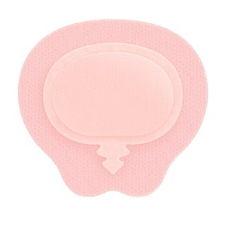 Pink Allevyn Life 839952_CS Foam Dressing 8-1/2 X 9 In. w/Border Film Backing Silicone Sacral pad on a white background