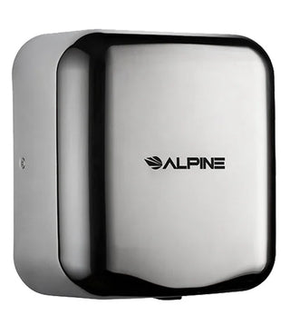 Alpine Industries ALP400 Hemlock hand dryer in polished chrome finish