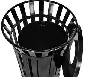 Alpine Industries ALP479-38 top view into the open receptacle with lid set aside