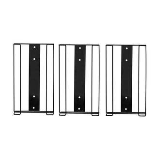 Alpine Industries ALP485-05 quadruple box wire glove dispensers in black shown as a multi-pack set
