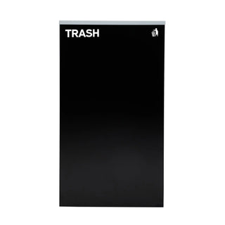 Alpine Industries ALP4450 front panel of the black trash bin