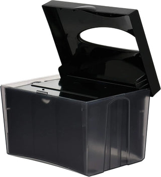 Alpine Industries ALP4332 empty napkin dispenser with hinged lid open