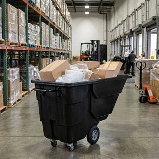 Alpine Industries ALP500-12 tilt truck loaded with boxes in a warehouse aisle