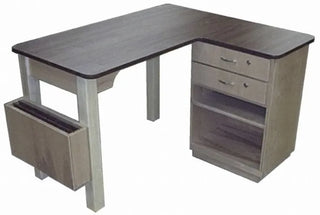 Bailey Manufacturing Model 378 Hand Therapy Table & Desk with storage drawers and shelves on a white background