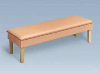 Bailey Manufacturing Model 497 Couch Recovery Table with wooden legs on a light blue background