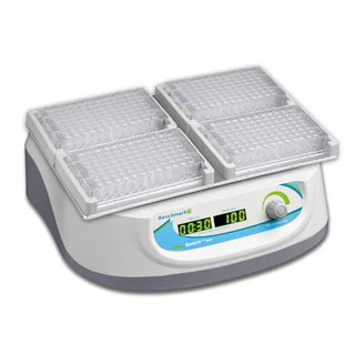 Benchmark Scientific BT1502 Orbi-Shaker™ MP Microplate Shaker with 4 Position Platform with digital display on a white background