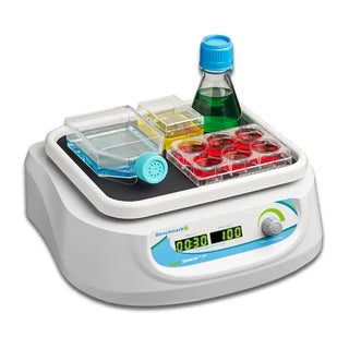 Benchmark Scientific BT302 Orbi-Shaker™Jr with sample containers on a white background