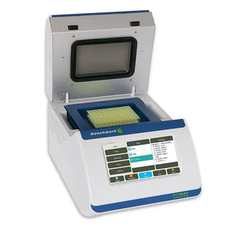 Benchmark Scientific Benchmark TC 9639 Gradient Thermal Cycler with a screen and sample tray on a white background