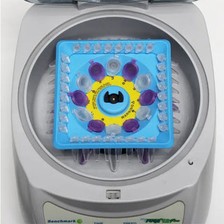 Showing rotor on Benchmark Scientific C2212 MyFuge™12 Plus Digital Mini Centrifuge